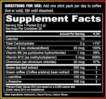 java burn supplement facts 