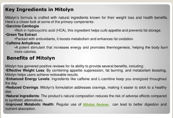 Mitolyn Ingredients